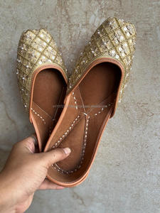 Designer Party Wear Clutch Ethnic Style <b>Leather</b> Jutti Punjabi Jutti Women Stylish <b>Leather</b> Jutti - Product Image 2