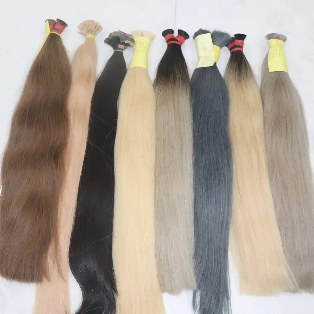 Extensiones de cabello estilo Fumi rizado de alta calidad, cutícula superior alineada, virgen, proveedor de Vietnam, venta al por mayor, Remy humano a granel