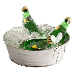 Décoration de fête unique Baignoire à bière en métal fini vintage Vente en gros en acier inoxydable Bac à glace décoratif pour bouteilles de bière - Product Image 6