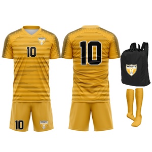 Maillots de football personnalisés en gros avec logo, unisexes, respirants, à manches courtes, ensemble uniforme de football de haute qualité, confortables pour l'entraînement - Product Image 3