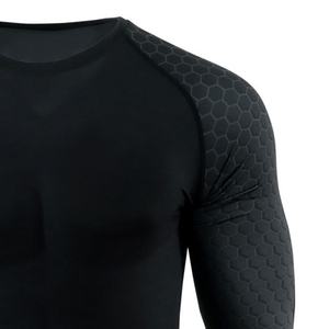 Diseña Tu Propia Camiseta de Manga Larga Lisa para MMA, Ajustada, con Logotipo Personalizado, Cuello Redondo para Hombre, a Precio Económico - Product Image 6