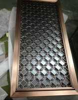Luxury Sliding Room Divider Glass Partition Stainless Steel Frame Interior Decoration Panel Customized Color Size Art Deco