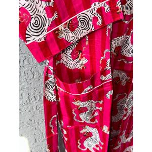 Bata Kimono 100% Algodón Estampada a Mano con Diseño Floral Étnico para Mujer, Túnica de Baño Suave para Verano, Ropa de Estar por Casa, Producto ODM - Product Image 4