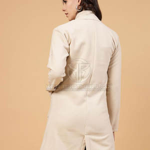 Haute couture femmes manteau d'hiver long chaud survêtement laine mélange veste avec boutons chaud laine mélange femmes manteau d'hiver - Product Image 5