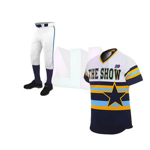 Ensemble d'uniformes de baseball de sport professionnel, tissu 100% polyester durable, impression personnalisée, taille plus, maillot et pantalon - Product Image 2