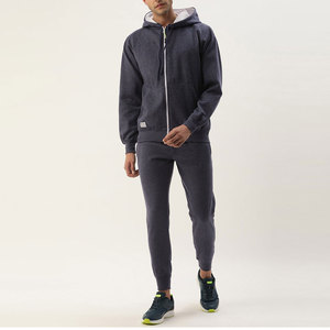 Nouveauté Survêtement Homme en Coton Pur Couleur Unie Style Moderne Look Élégant 400GSM Ensemble de Survêtement Homme - Product Image 4