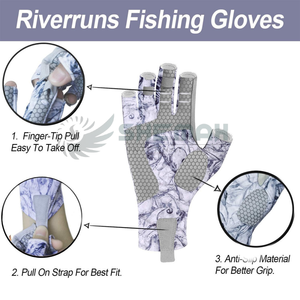 Gants de pêche robustes avec coque résistante aux intempéries et ajustement flexible et poignée de paume durable idéale pour les environnements en eau douce et en mer - Product Image 5