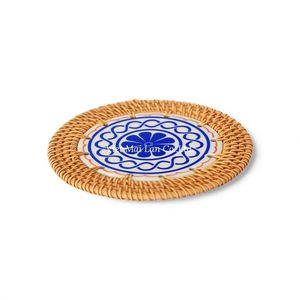 Handmade Natural Rattan <b>Coaster</b> For Daily <b>Drink</b> Serving And Decorative Table Styling At Home - Product Image 1