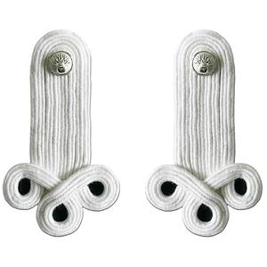 Écusson à coudre rectangulaire en tissu chenille tricoté vintage, motif maître tissé, vert sur feutre vert, avec décoration en dentelle - Product Image 2