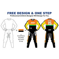 Personnalisé 2025 OEM Impression par transfert de chaleur Pantalon et maillot de vélo de terre pour hommes Offre spéciale Uniformes de course BMX brodés vintage pour femmes