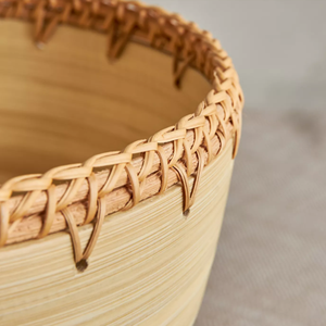 Cuenco de fruta de bambú hilado de ratán básico, cuenco de soporte para servir frutas de bambú, decoración clásica al por mayor para la cocina del hogar de Vietnam - Product Image 5