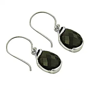 925 Silver Black Onyx Teardrop Drop <b>Earrings</b> for Women <b>Fashionable</b> Accessories - Product Image 2