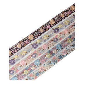 Diseñador de alta calidad bordado con cuentas cuello encaje ajuste lentejuelas decorado vestido cintas precio al por mayor exportación a la India - Product Image 1