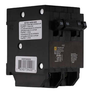 Interruptor Automático Miniatura Square D HOMT2020250, 125A 4P, 25A 2P, Capacidad de Ruptura de 10kA, Cobre y Plástico - Product Image 1