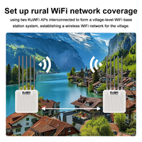 Cubierta Wifi KuWFi 360, Cobertura Completa Wifi, Puerto Gigabit, WiFi6 3000Mbps, Doble Banda, IP67, Punto de Acceso Exterior para Uso en Exteriores