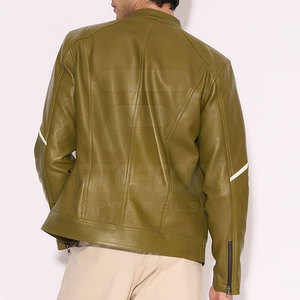 Chaqueta de invierno de cuero transpirable para hombre, ropa de calle de talla grande, ropa de moda con cuello levantado y logotipo frontal - Product Image 2