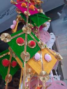 Decoración de fiesta india, forma de cometa, caléndula - Product Image 4