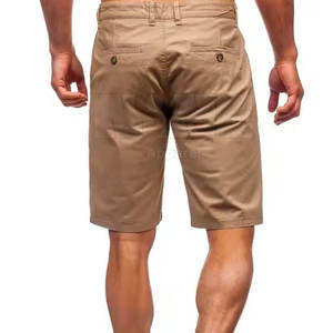 2025 último diseño pantalones cortos chinos para hombre estilo único patrón sólido Casual venta al por mayor 100% algodón cintura media ligero - Product Image 2