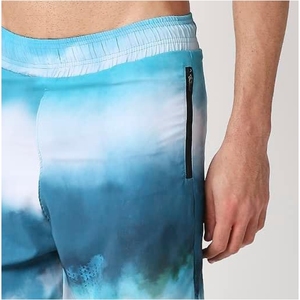 2025 hommes séchage rapide 100% Polyester Shorts d'entraînement motif solide plage natation Shorts de course taille élastique cordon de serrage - Product Image 5