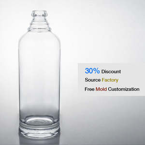 Bouteille en verre de luxe de 750 ml avec joint d'étanchéité et autocollant personnalisé, idéale pour les spiritueux comme le whisky, la <span class=keywords><strong>tequila</strong></span> et le rhum - Product Image 1