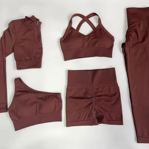 Conjuntos de Fitness, mallas de Yoga, ropa deportiva, ropa de entrenamiento, traje de Yoga de 5 piezas, ropa deportiva, conjuntos de gimnasio de Yoga para mujer - Product Image 1