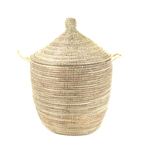 Natural Seagrass Handwoven Natural Seagrass Floor <b>Basket</b> <b>with</b> <b>Lid</b> Storge Seagrass bin for Home Decoration by Viet Fargimex - Product Image 2