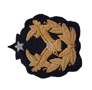 Badges de mode personnalisables en toile brodée à la main avec fil de bullion, couleur unie 3D, avec emballage personnalisé - Product Image 4