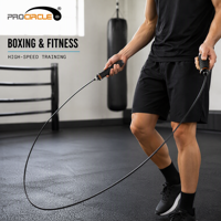 Corde à sauter lestée avec câble de 10 pieds, poignées à roulement à billes à 360 degrés, antidérapantes, pour la boxe et l'entraînement physique