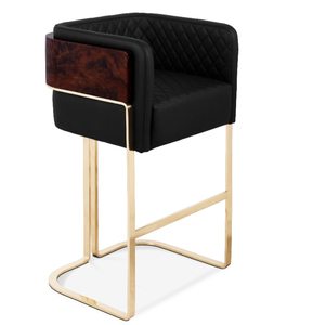 Hot Selling Luxury Gold Metal Chair Modern Eco-Friendly Durable Comfort Bar <b>Stool</b> for Commercial Use in Hotels & Restaurants - Product Image 1