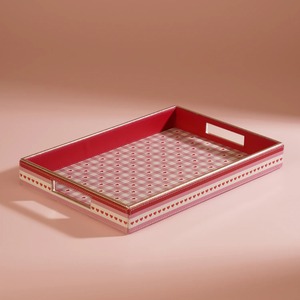 Contemporary Eco-Friendly Durable Handmade Wooden Enamel Serving Tray for <b>Kitchen</b> Use - Product Image 3