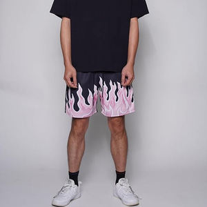 Shorts de basket-ball pour hommes en toile tricotée respirante à séchage rapide avec cordon de serrage, vêtements de sport décontractés, pantalon de course - Product Image 5