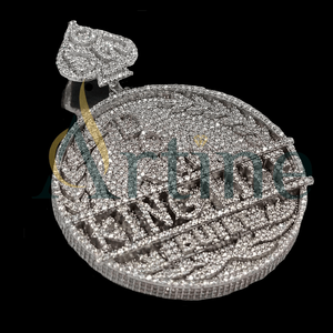 Angel Halo Pendant <b>Necklace</b> with <b>Birthstone</b> Center - Product Image 1