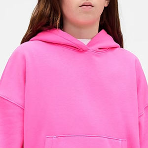 Tissu respirant et doux pour la peau avec un ourlet côtelé à prix avantageux / Sweat à capuche pour filles avec capuche réglable pour l'hiver avec des poches 2026 - Product Image 2
