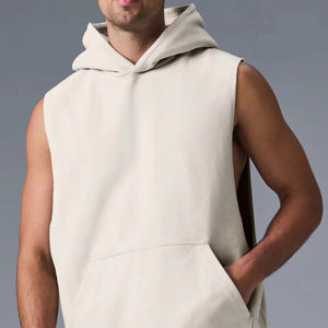 Sweat à capuche sans manches pour homme, hiver, 100% coton, séchage rapide, respirant, extensible, confortable pour la gym, le fitness, la musculation - Product Image 6