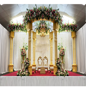 Gujarati mariage deux piliers Mandap Calgary sud indien mariage décor Double pilier Mandp Double pôle Mandap Australie - Product Image 1