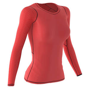 Vente en gros de haut de fitness pour femmes, chemises de compression à manches longues pour femmes - Product Image 6