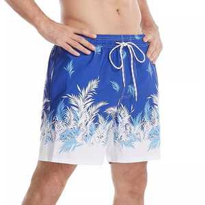 Shorts de Baño para Hombre, Estilo Urbano, Cintura Media, Cordón Ajustable, Secado Rápido, Casuales, 100% Algodón - Product Image 5