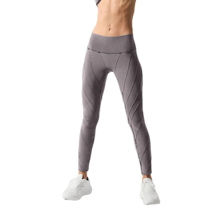 Pantalones de Yoga de talla grande personalizables al por mayor, mallas deportivas transpirables ecológicas para montar, mallas a cuadros con cintura elástica - Product Image 6