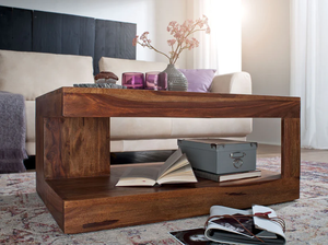 Mesa de Centro Extensible Moderna de Madera Maciza de Primera Calidad, Color Personalizado, Diseño Personalizable con Acabado en Nogal - Product Image 2