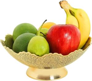 Cuencos para servir frutas con soporte de calidad duradera Diseño decorativo Centro DE MESA DE BODA Cuencos reales con acabado dorado - Product Image 5