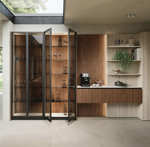 Juego de Muebles de Cocina Modernos de Lujo Hechos en Italia al 100%, Diseño Italiano Personalizado, Gabinetes de Cocina Modulares de Madera Acanalada - Product Image 6