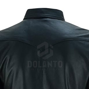 Nouveau Service Oem Design de haute qualité Chemises en cuir véritable pour hommes Chemises en cuir respirantes à manches longues du Pakistan - Product Image 4