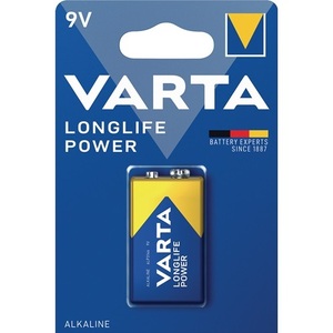Pile VARTA 9V 6LP3146-E Longlife Power 580mAh, accessoire électronique, 1 pièce/blister, modèle 4922 - Product Image 1