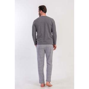 Conjunto de Pijama para Hombre CEPLI ERKEK JAKARLI INTERLOK XXL con Pantalón y Manga Larga - Color Humo - Product Image 4