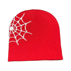 หมวกลายหัวกะโหลกออกแบบได้ตามต้องการหมวกแจ็คการ์ดสตรีทแวร์หมวกบีนนี่ดีไซน์กราฟิก Y2K สไตล์พลิกกลับได้ - Product Image 3