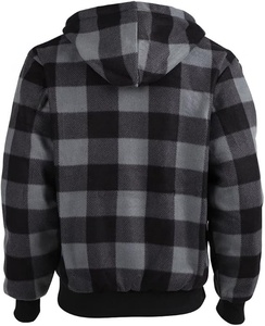 Sudaderas con capucha de manga larga con bolsillos de canguro para hombre, sudaderas con capucha forradas con cremallera completa y parte inferior Flexible - Product Image 3