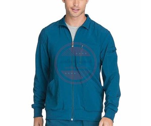 Uniformes de gommage médical unisexe de haute qualité uniforme d'hôpital de veste à glissière avant - Product Image 6