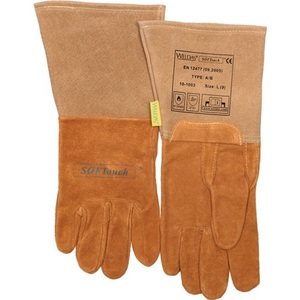 Welding Gloves Size XL (9.5) <b>Orange</b>-EN 388 & EN 12477 <b>PPE</b> Category II 5 Pairs by WELDAS - Product Image 1