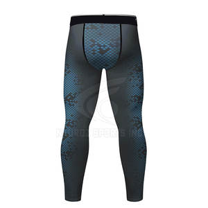 Ensembles de course d'entraînement de compression pour hommes sur mesure de haute qualité motif solide avec fermeture à la taille élastique prix de gros - Product Image 4