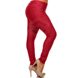Pantalones vaqueros de alta calidad para mujer, Jeans duraderos de algodón hechos a mano - Product Image 2